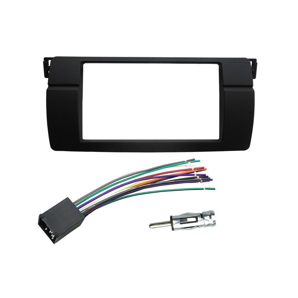(Version A Wire) One Or Double Din Radio Fascias For Bmw 3 Series E46 1998-2005 Dvd Stereo Panel Dash Mount Refitting 9008532293335