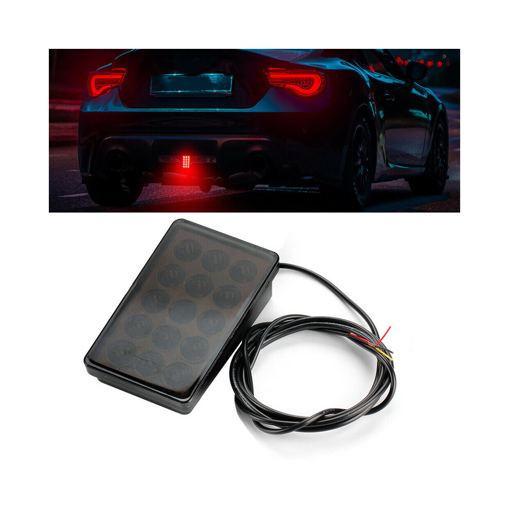 () F1 Style 15 Led Rear 3Rd Third Strobe Flashing Tail Brake Stop 12V Black/Light 9369862565449