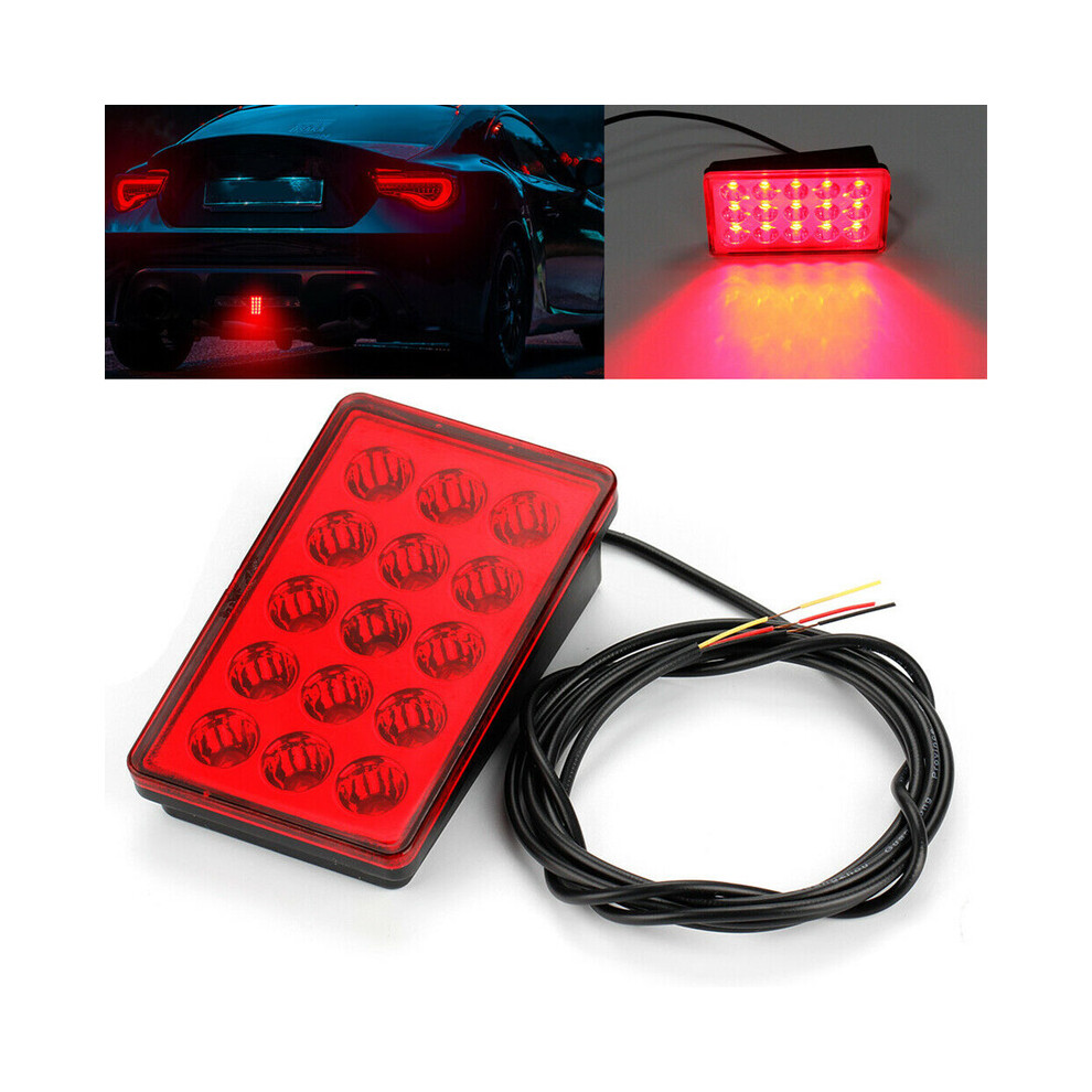 () F1 Style 15 Led Rear 3Rd Third Strobe Flashing Tail Brake Stop 12V Red/Light 9369862565432