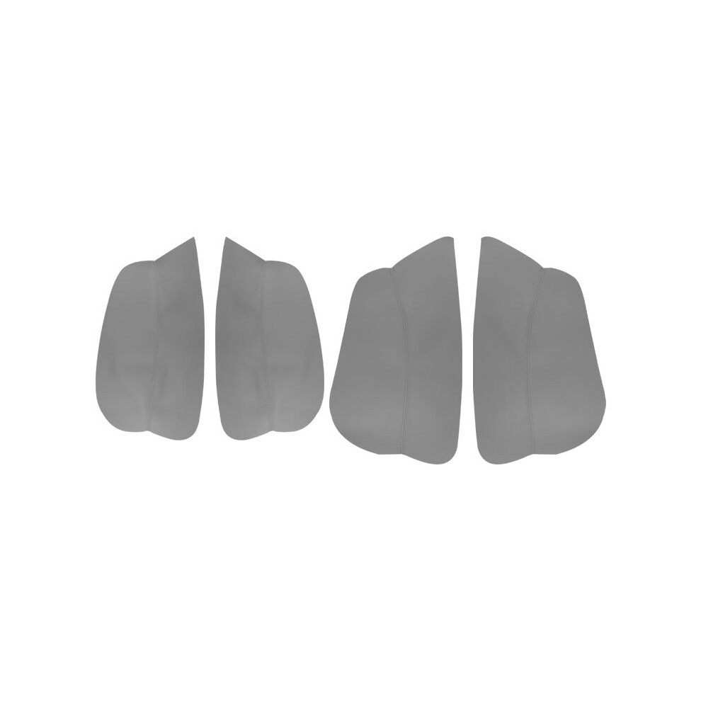 (Gray) Car-Styling Microfiber Leather Interior Door Armrest Panel Cover Trim 4Pcs With Mount Fittings For Citroen Gray 9008532274587