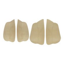 (Beige) Car-styling Microfiber Leather Interior Door Armrest Panel Cover Trim 4pcs with Mount Fittings For Citroen