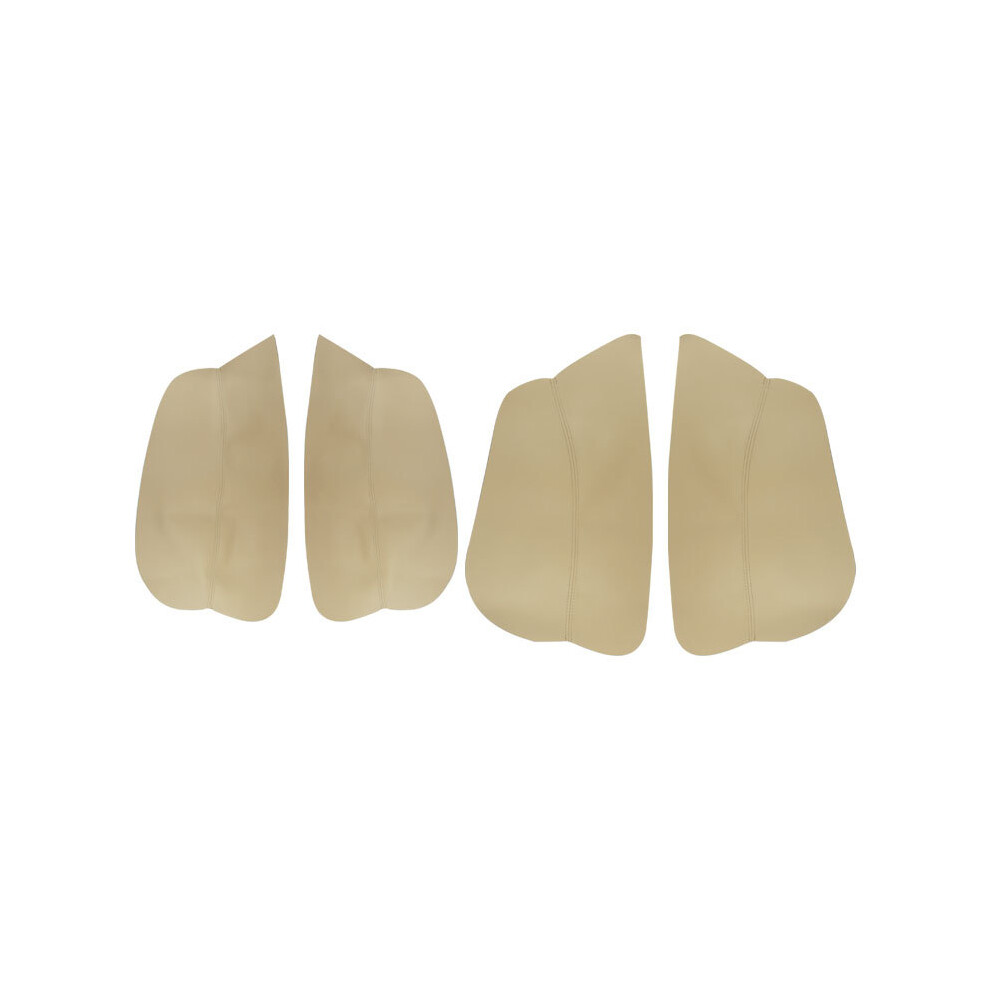 (Beige) Car-Styling Microfiber Leather Interior Door Armrest Panel Cover Trim 4Pcs With Mount Fittings For Citroen Beige 9008532274617
