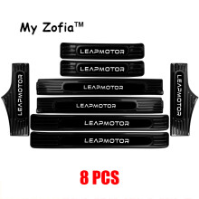 (C) For Leapmotor T03 2024 2025 2026 Car Stainless steel Threshold Welcome sticker Door Sill Panel Scuff