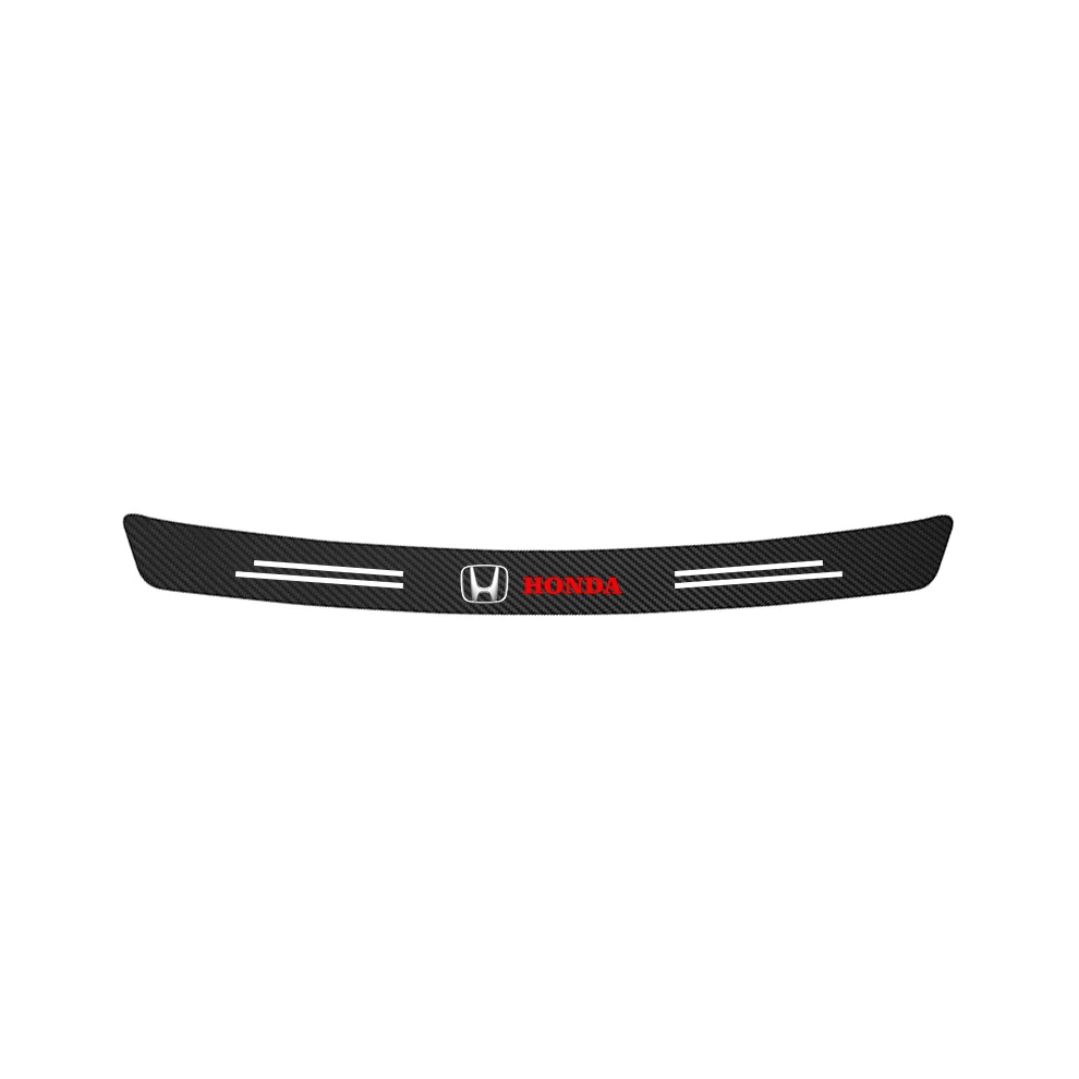 (Rear 1Pcs) Car Door Threshold Strips Car Trunk Rear Bumper Protective Carbon Fiber Leather Stickers For Honda Crv 9008532289482
