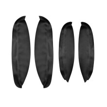(Black-white line) Black Leather Door Armrest Panel Cover For Nissan Qashqai J10 2007 2008 2009 2010-2015 Interior Door