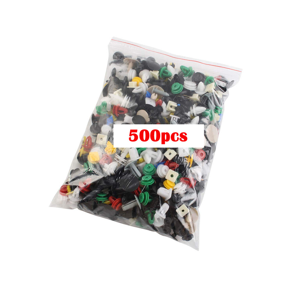(500Pcs) Car Clip Mixed Universal Door Trim Panel Clip Fasteners Auto Bumper Rivet Retainer Push Engine Cover 9008532286337
