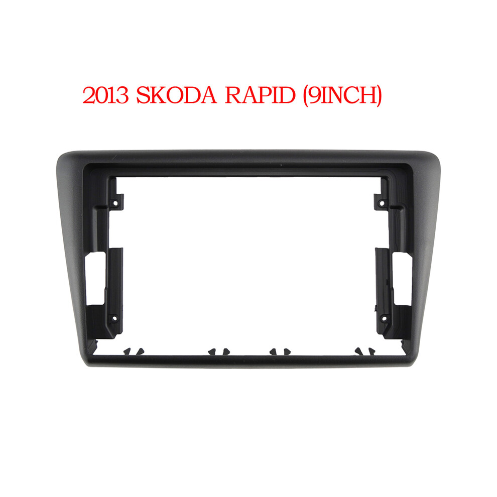 (Radio Fascia Frame) 2 Din 9 Inch Car Frame Fascia Adapter For Skoda Rapid Spaceback 2014-2019 Android Radio Dash Fitting 9008532300866