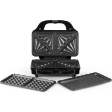 Salter EK2143 3-In-1 Snack Maker - Sandwich Toaster, Waffle Maker