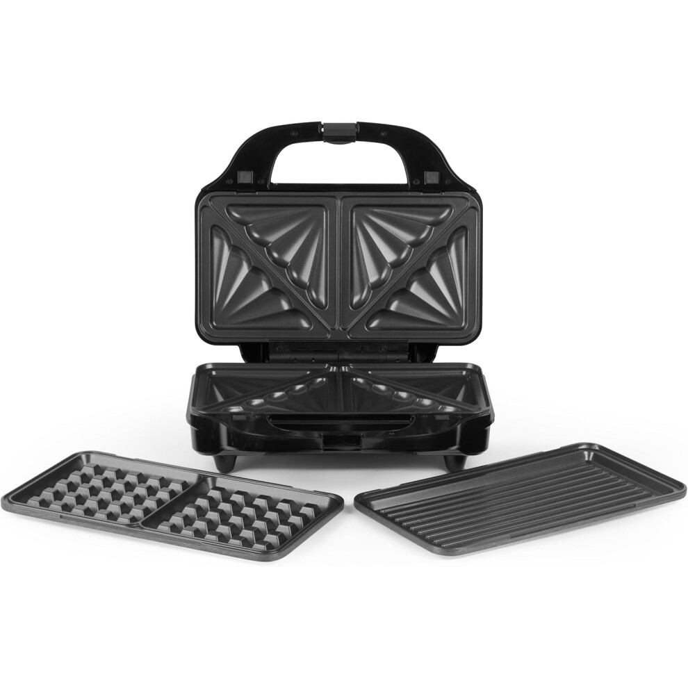 Salter EK2143 3-In-1 Snack Maker - Sandwich Toaster, Waffle Maker