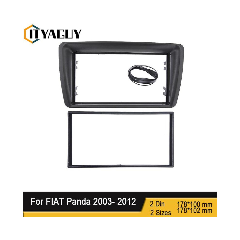 (178X102mm) 2 Din Radio Fascia For Fiat Panda 2003- 2012 Double Din Frame Stereo Panel Dash Mount Installation Trim 9008532300330