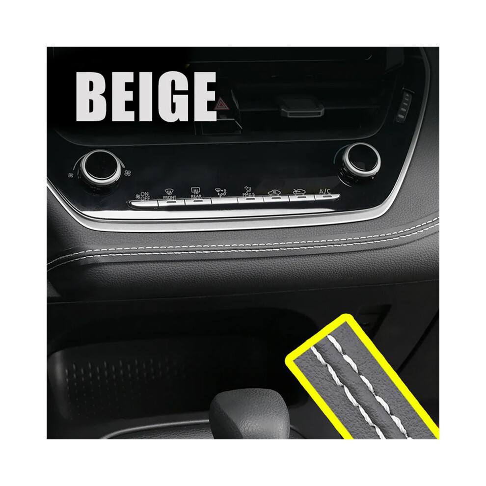 (, 2M) Universal Car Mouldings Trim Pu Leather Diy Braid Decorative Line Strip For Door Dashboard Sticker Car Beige 9008532276987