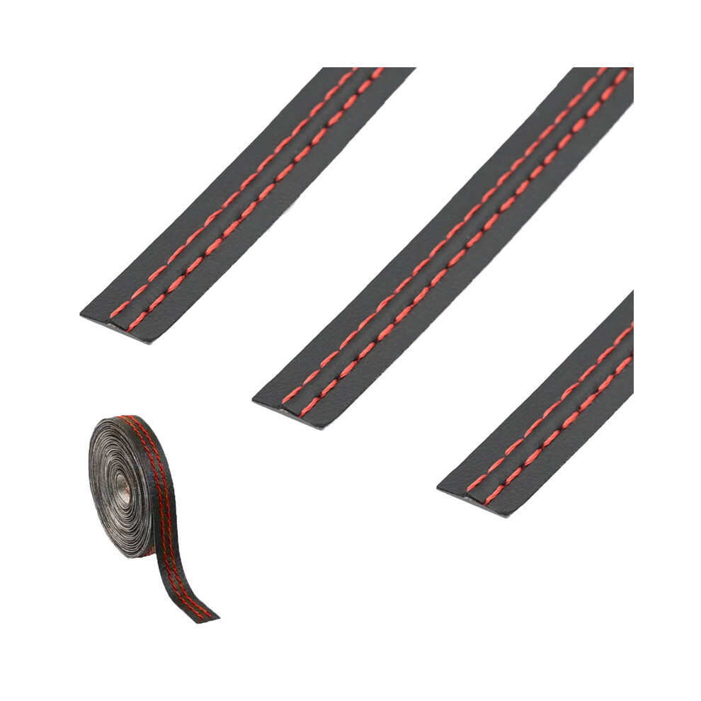 (, 8M) General Motors Decorative Strip Pu Leather Diy Woven Decorative Line Strip Door Dashboard Sticker Car Red 9008532286993
