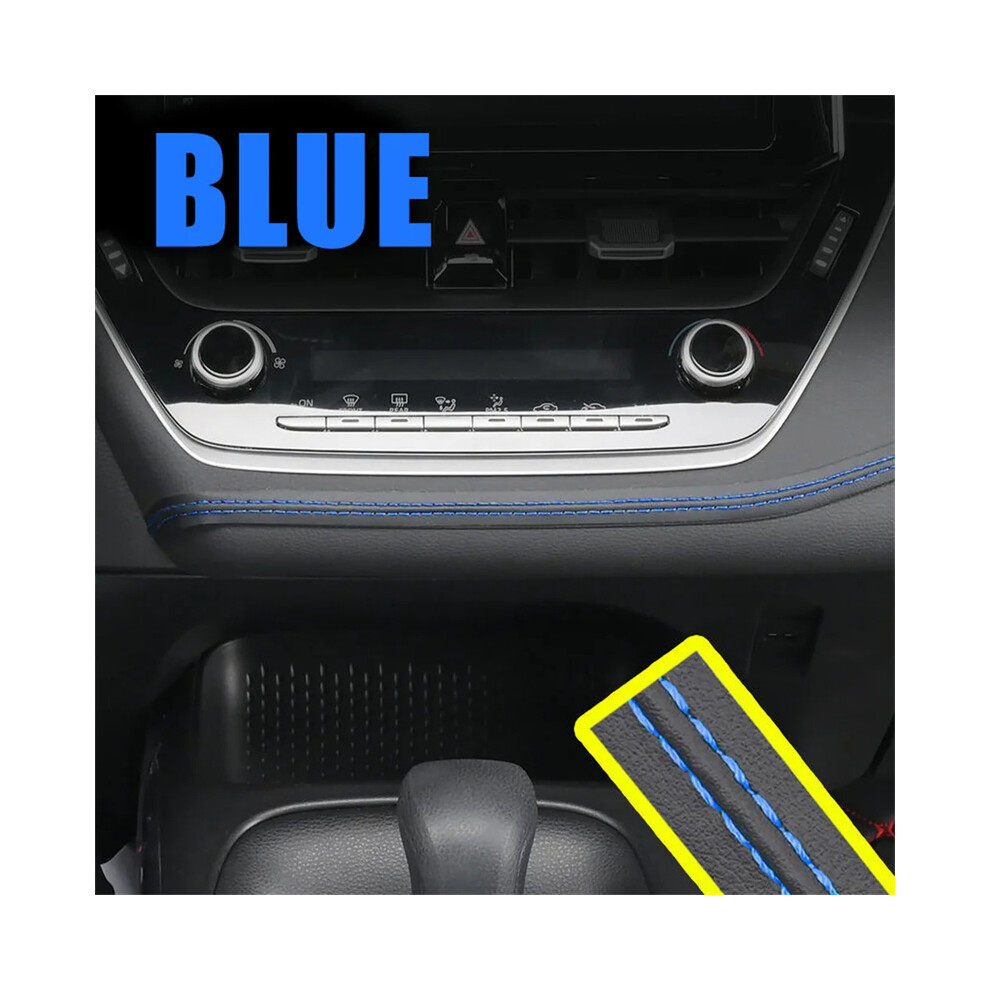 (, 0.5M) Universal Car Mouldings Trim Pu Leather Diy Braid Decorative Line Strip For Door Dashboard Sticker Car Blue 9008532289307