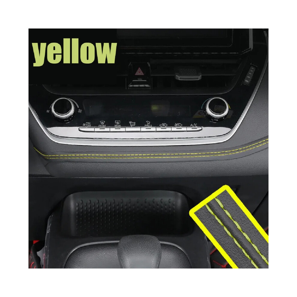(, 2M) Universal Car Mouldings Trim Pu Leather Diy Braid Decorative Line Strip For Door Dashboard Sticker Car Yellow 9008532276963