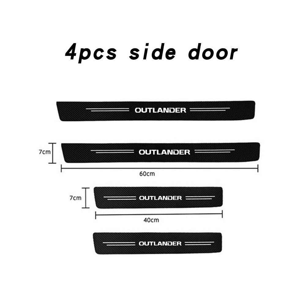 (4Pcs For Outlander) Leather Car Door Sill Plate Protector Stickers For Mitsubishi Outlander Car Accessorie Trunk Bumper 9008532284555