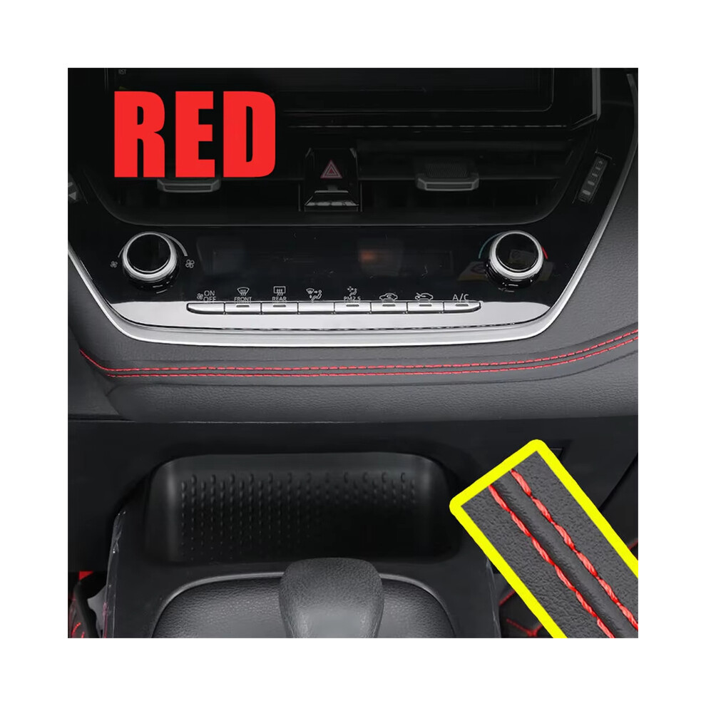 (, 2M) Car Mouldings Trim Pu Leather Car Diy Braid Decorative Line Strip For Door Dashboard Sticker Universal Red 9008532276888