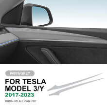 (4978 door side) Italian Suede Door Side Panel Trim Cover For Tesla Model 3 Model Y 2020 2021 2022 2023 Sticker Styling