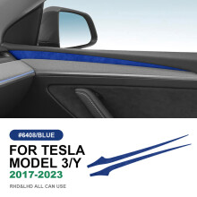 (6408 door side) Italian Suede Door Side Panel Trim Cover For Tesla Model 3 Model Y 2020 2021 2022 2023 Sticker Styling