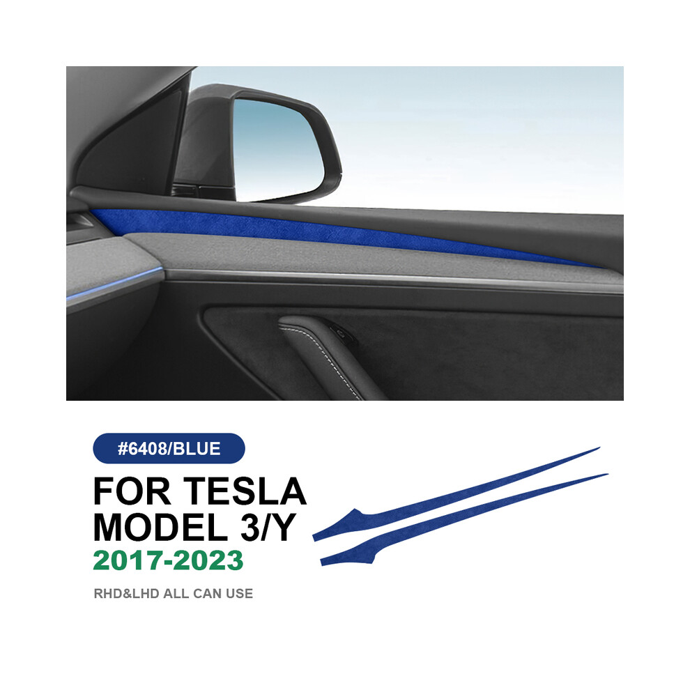 (6408 door side) Italian Suede Door Side Panel Trim Cover For Tesla Model 3 Model Y 2020 2021 2022 2023 Sticker Styling-image-OPC-PGJKYRF-NEW