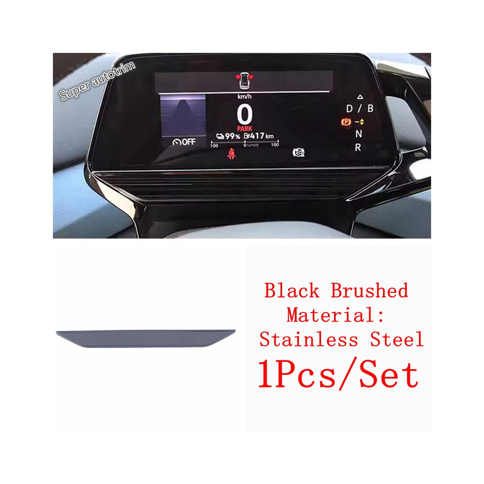 ( Brushed) Dashboard Center Console Instrument Panel Sequins Decor Cover Trim For Vw Volkswagen Id.4 Id4 2021 - Black 9008532284487