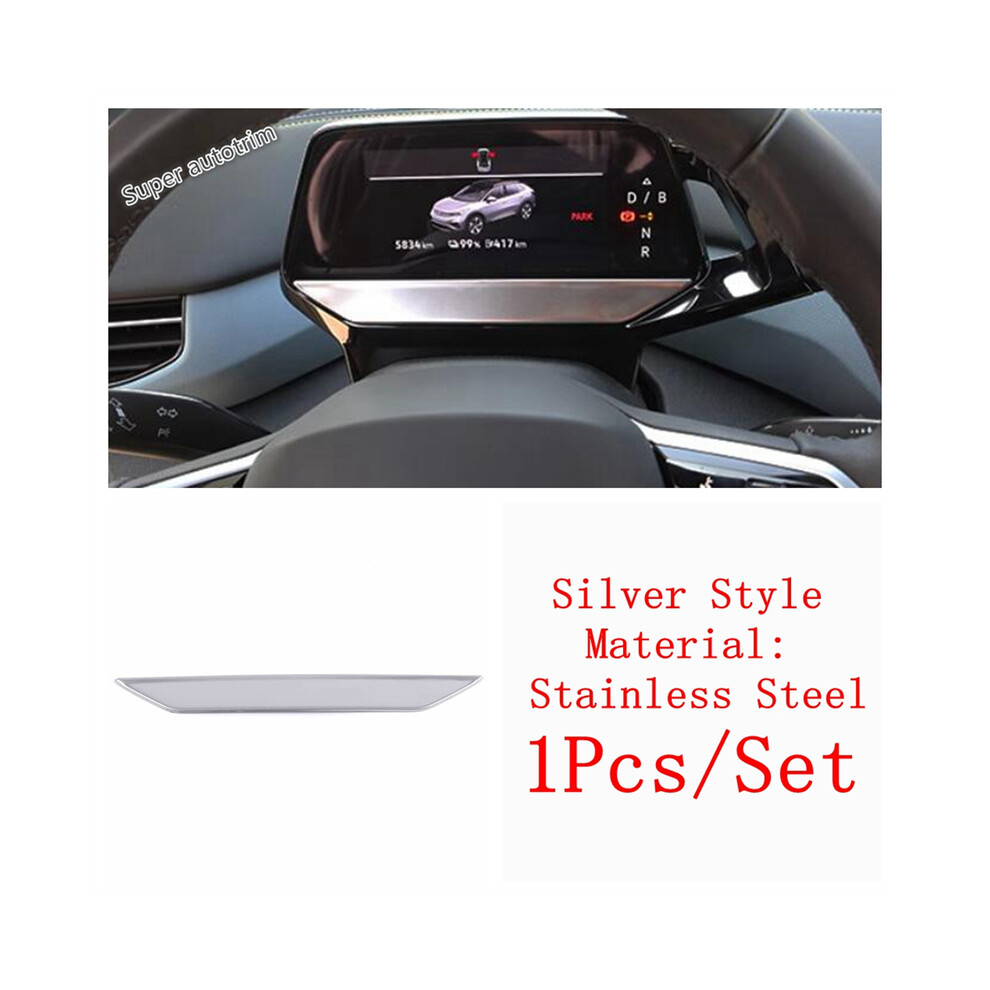 ( Style) Dashboard Center Console Instrument Panel Sequins Decor Cover Trim For Vw Volkswagen Id.4 Id4 2021 - Silver 9008532284463