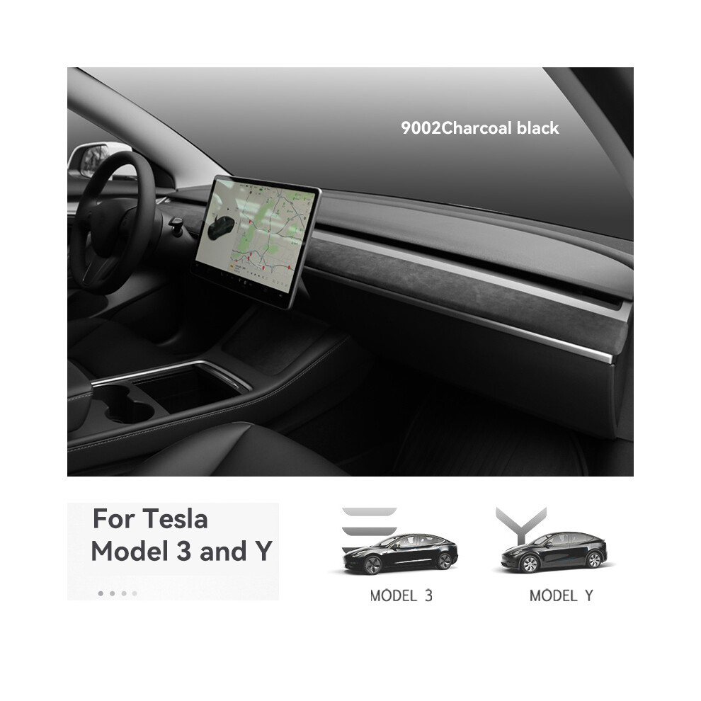 (Dashboard A) Italy Super Suede Cover For Tesla Model 3 Y 2017-2023 Accessories Car Center Console Co-Pilot Dashboard 9008532268920