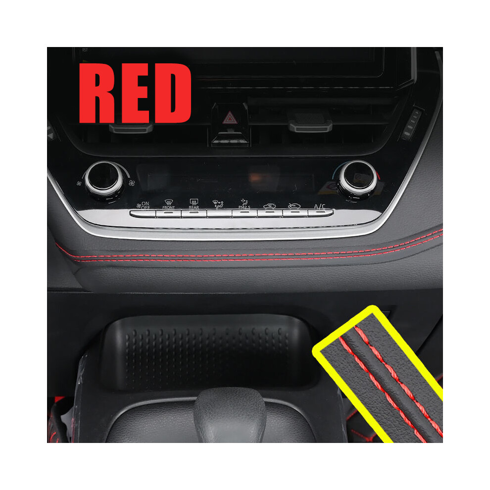 (, 2M) Car Interior Moulding Trim Self-Adhesive Dashboard Leather Decorative Line Diy Braid Strip Red/Blue 9008532276741