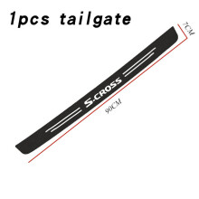 (1 pcs for S-Cross) Carbon Car Door Sill Scuff Covers Black Door Panel Guards Protector Anti Scratch Interior for Suzuki