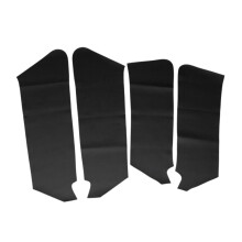 (4x door panel black) 4pcs Car-styling Microfiber Leather Interior Door Panel Guards / Door Armrest Cover Protective Trim