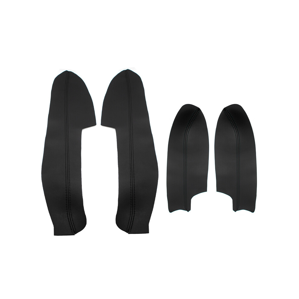 (, 4Pcs) 4Pcs Car Door Handle Panels Armrest Microfiber Leather Cover Trim For Nissan New Qashqai J11 2016 2017 Black 9008532279742