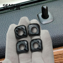 (Carbon fiber Color) Carbon Fiber Car Doors Latch Lifter Door Pin Sequins Styling Sticker Trim For BMW 5 Series F10 F18 Interior