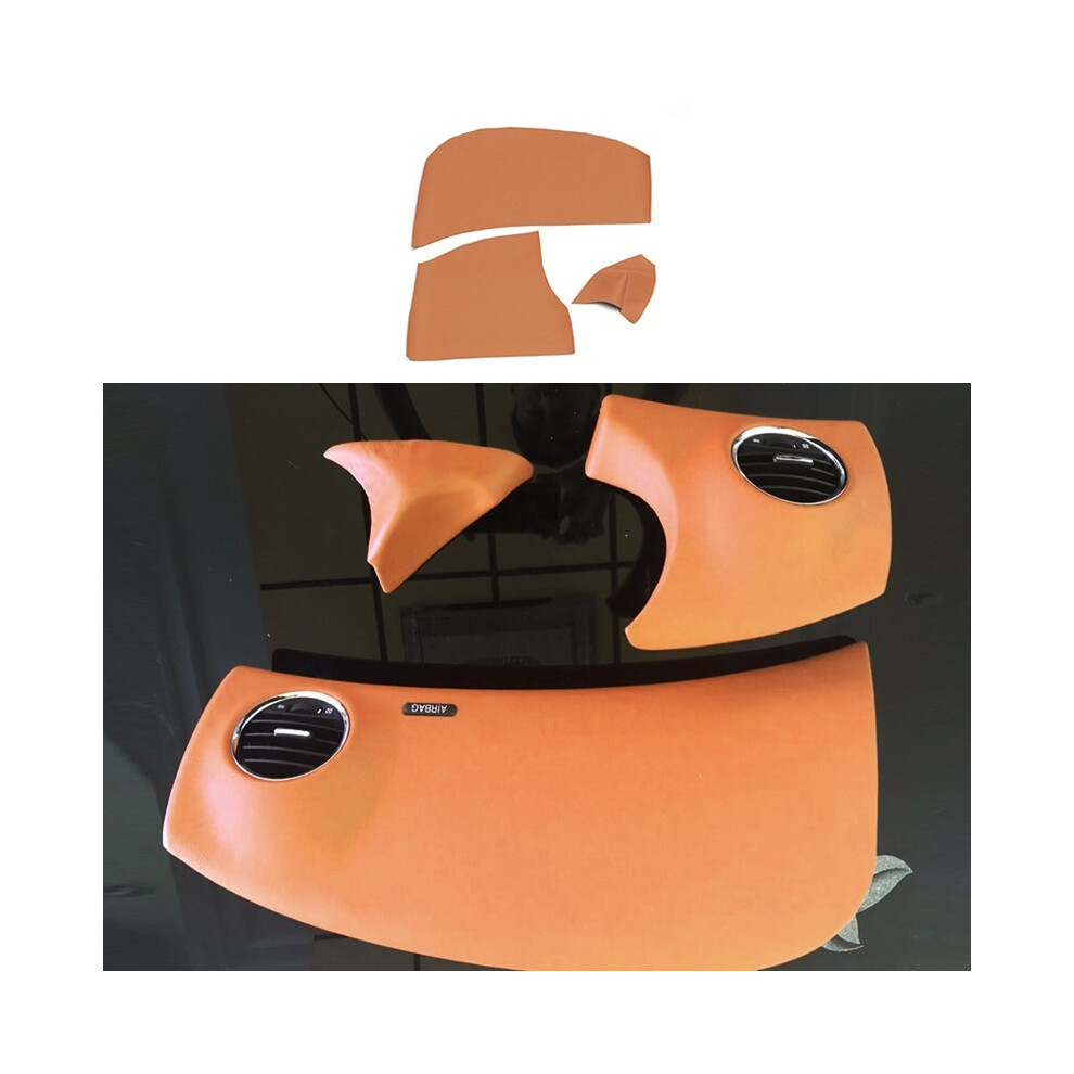 (3X Center Dashboard, ) Microfiber Leather Interior Car Styling Door Armrest / Center Dashboard Panel Covers Trim For Chevrolet Brown 9008532279506