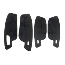 (RHD) LHD/RHD For VW Golf 7 2014 2015 2016 2017 2018 4pcs Black with Blue Line Car Door Armrest Panel Microfiber