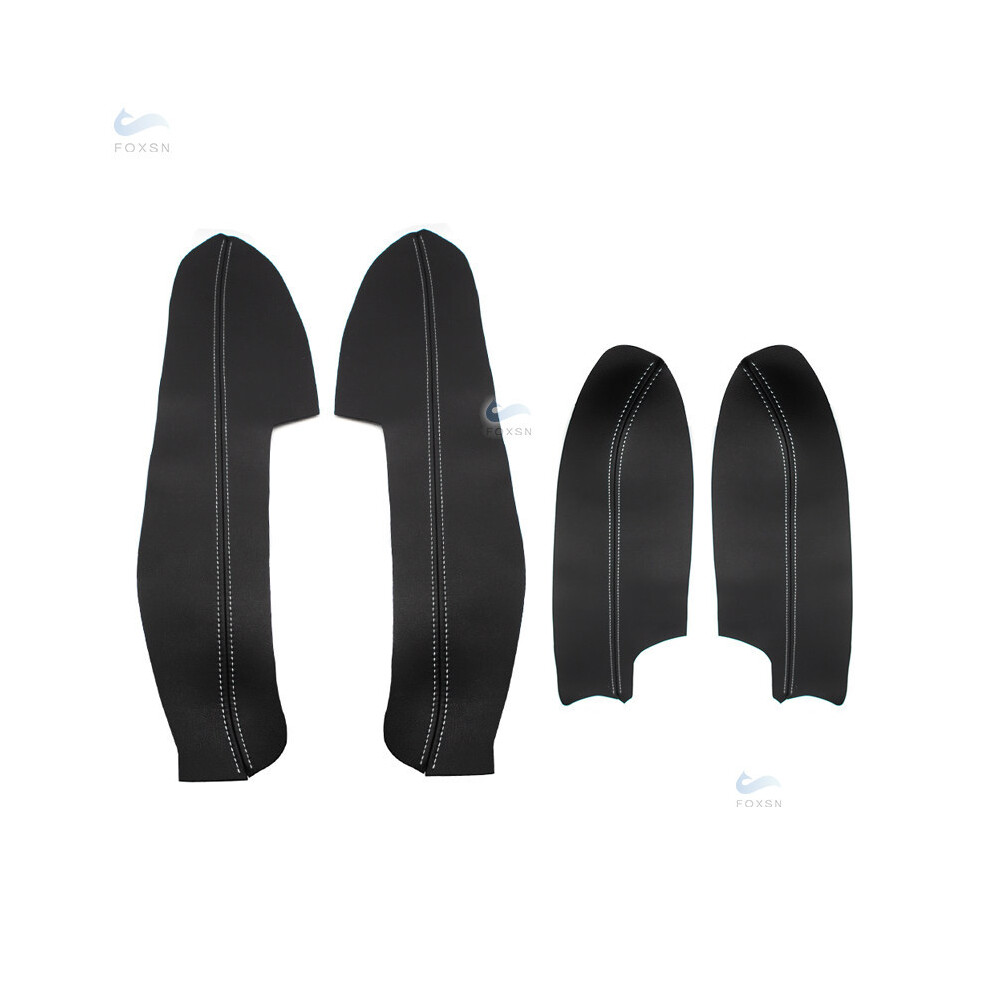 ( - Line) 4Pcs For Nissan Qashqai J11 2016 2017 2018 Car Interior Door Handle Armrest Panel Cover Microfiber Leather Black/White 9008532278844