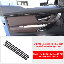 (3Series carbon fiber) For BMW 3 Series 3GT F30 F31 13-18 4PC Car Inner Door Strip Trim Auto Interior Accessories