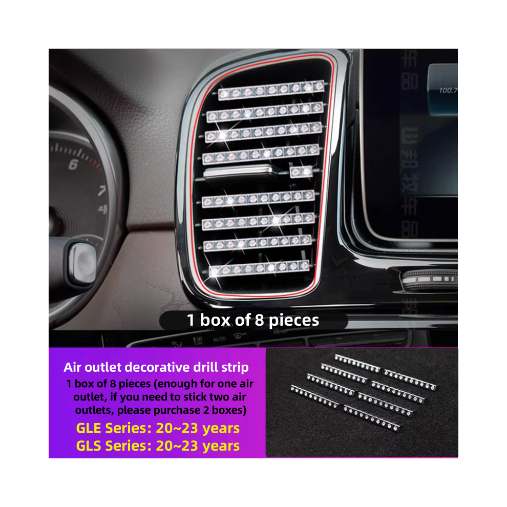 (Air Outlet Sticker) For Mercedes Benz 20~23 Gle350 Gle400 Gle450 Gls400 Gls450 Air Conditioner Vent Ring Central Control 9008532266537