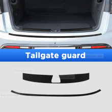 (Tailgate guard) Car Door Sills Scuff Plate Threshold Protector Interior Imitation Carbon Fiber Sticker Accessories For