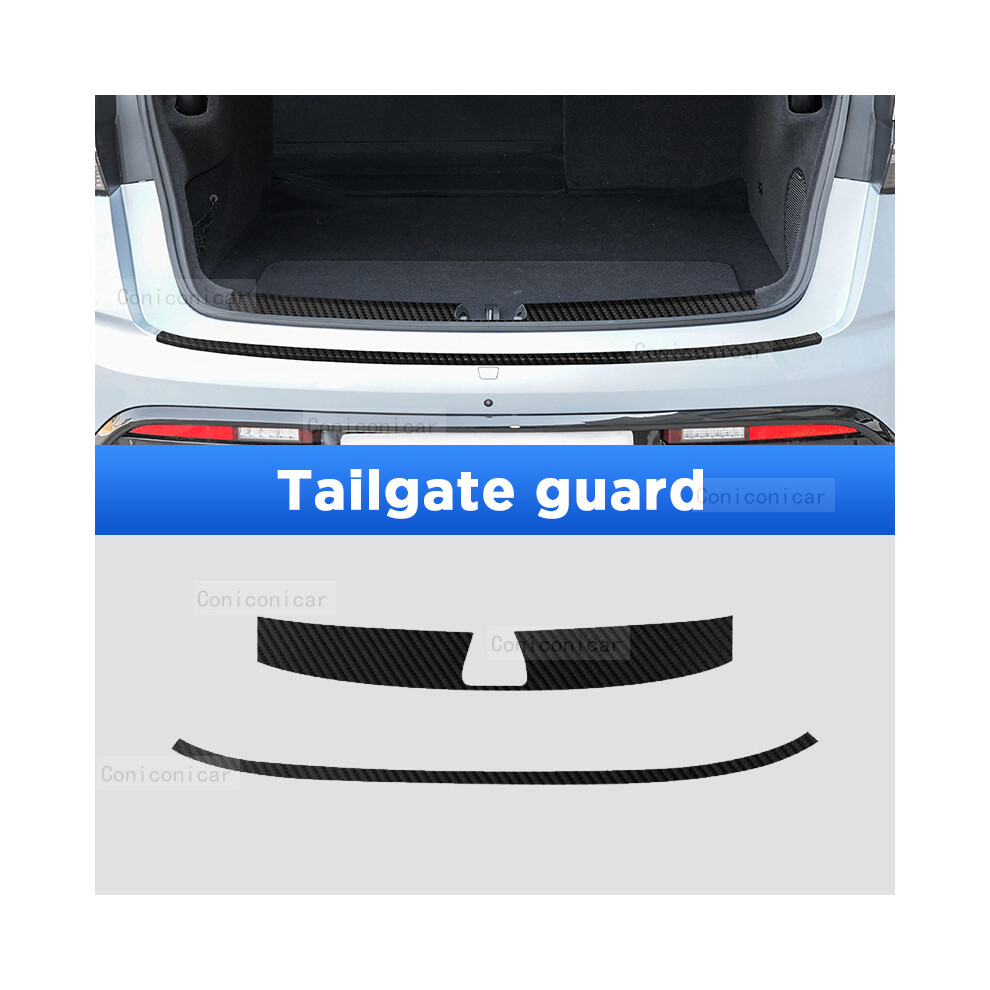 (Tailgate Guard) Car Door Sills Scuff Plate Threshold Protector Interior Imitation Carbon Fiber Sticker Accessories For 9008532278578