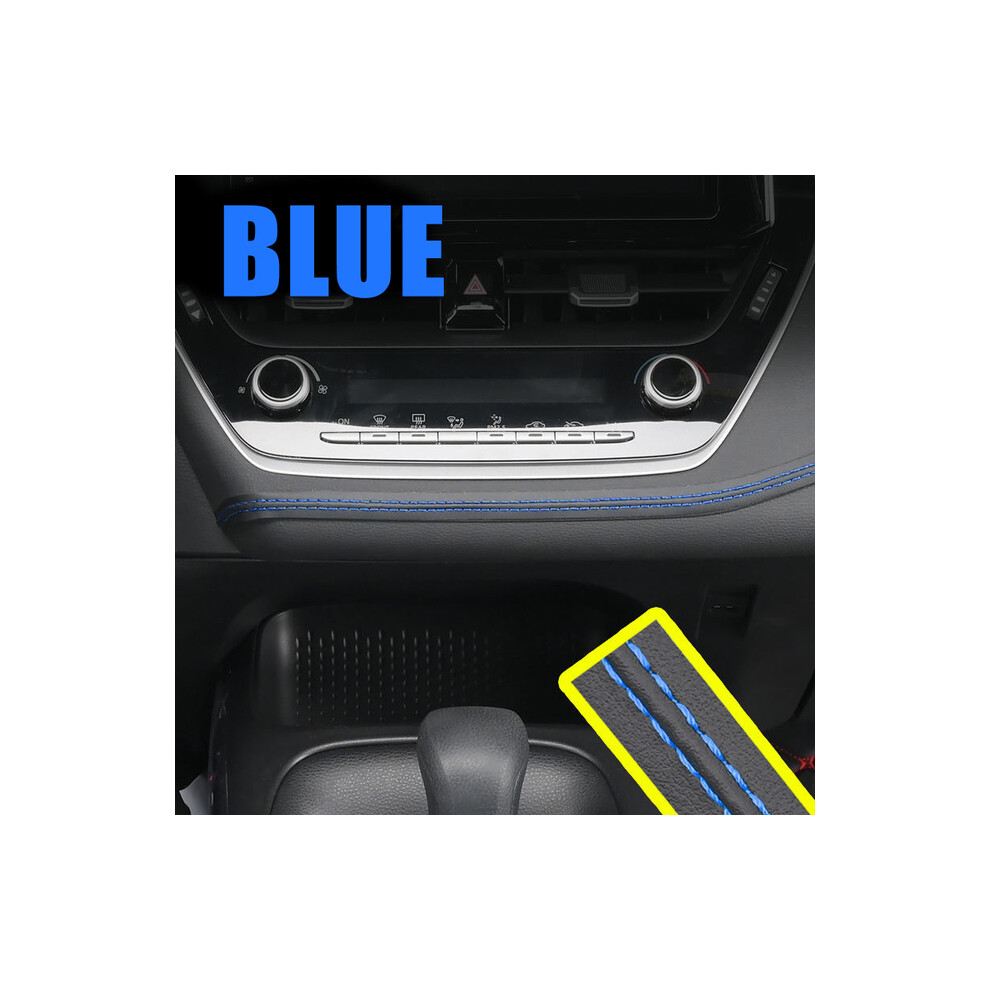 (, 2M) Universal Car Mouldings Trim Pu Leather Braid Decorative Line Strip For Door Dashboard Sticker Luxury Blue 9008532291249