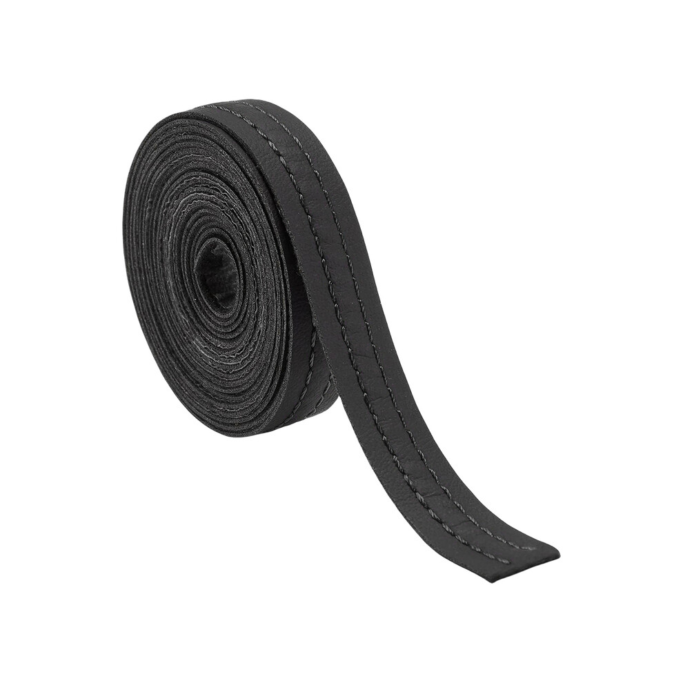 (Black) Universal 2M Car Mouldings Trim Diy Braid Decorative Line Strip Pu Leather For Door Dashboard Sticker Black 9008532291065