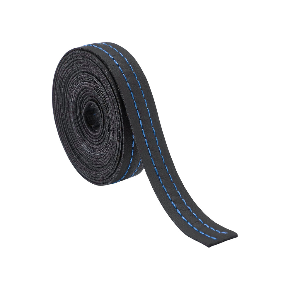 (Blue) Universal 2M Car Mouldings Trim Diy Braid Decorative Line Strip Pu Leather For Door Dashboard Sticker Blue 9008532291058