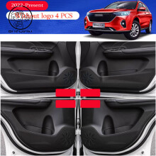 (Without logo L) Car Door Anti Kick Pad Leather Protection Film For Haval M6 Plus M6 2024 2023 2022 Protector Stickers
