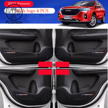 (With logo C) Car Door Anti Kick Pad Leather Protection Film For Haval M6 Plus M6 2024 2023 2022 Protector Stickers