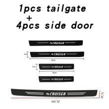 (5Pcs for PT Cruiser) Leather Carbon Fiber Decor Decal Threshold Accessories Door Sill Stickers Accessories For Chrysler PT
