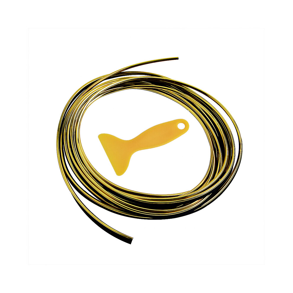 (, 4M) Car Dashboard Door Edge Insert Trim Styling Interior Decorative Moulding Universal Auto Accessories Gold 9008532273290