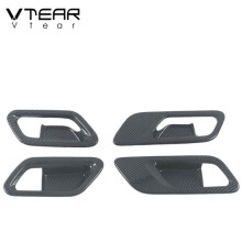 (Carbon) Vtear Car Door Inner Bowl Cover For Nissan X-trail T33 2021-2023 Door Handle Trim Frame Interior Sticker
