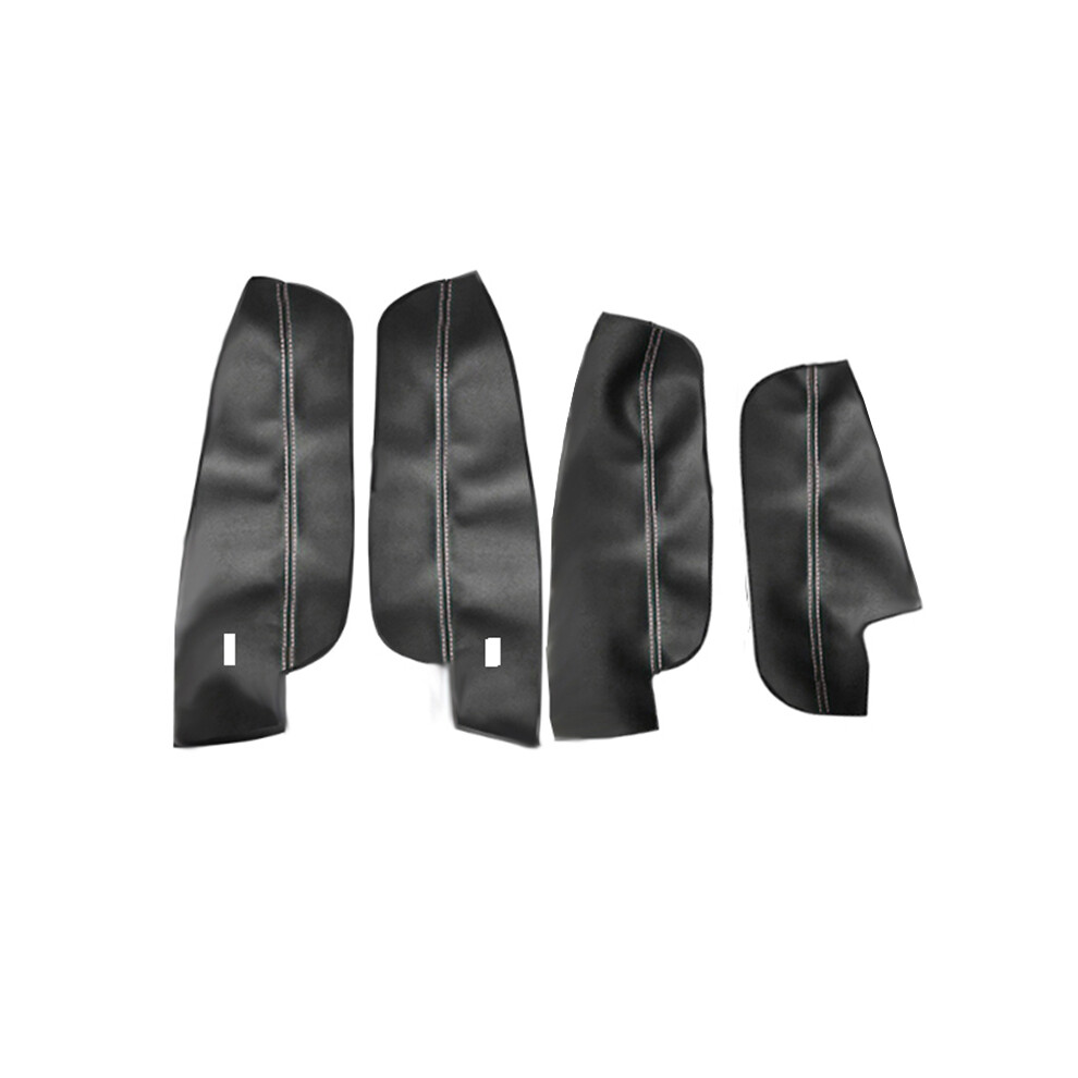 (4Xdoor Armrest B-W) For Vw Tiguan 2017 2018 2019 4Pcs Microfiber Leather Interior Door Panels Guards / Door Armrest Panel Black 9008532285811