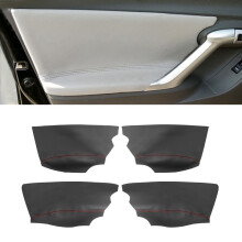 4Pcs For Toyota Verso 2009 2010 2011 2012 2013 2014 2015 Black Microfiber Leather Car Interior Door
