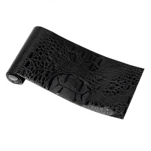 (black) 150*10cm Car Sticker Interior Decoration Dashboard Door Mouldings Glue Film Crocodile Leather Texture
