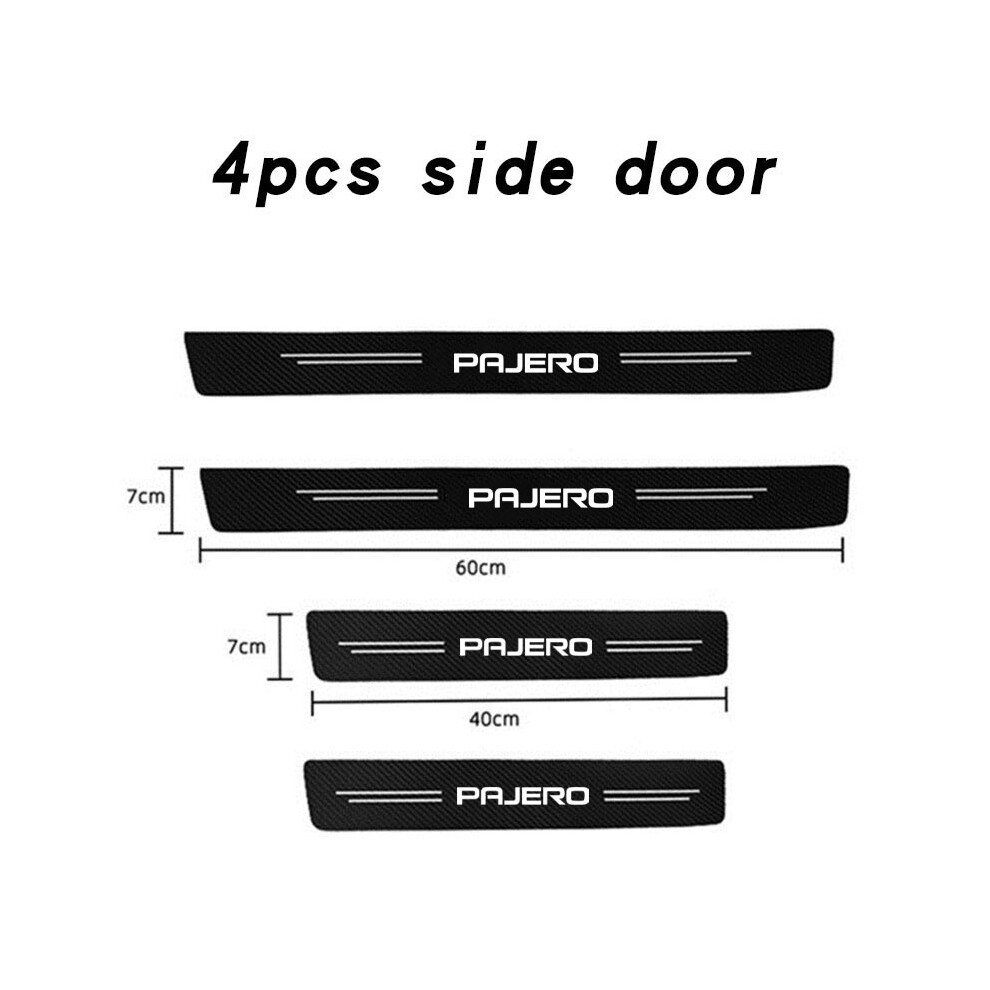(4Pcs For Pajero) Car Leather Car Door Sill Plate Protector Stickers For Mitsubishi Pajero Car Accessorie Trunk Bumper 9008532283787
